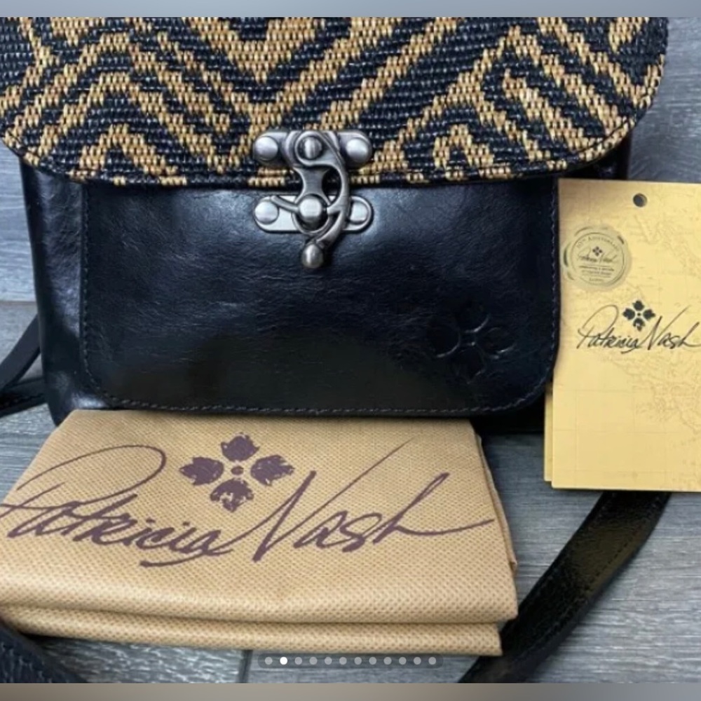 PATRICIA NASH LEANDRA TRIBAL WEAVE BAG, NEW.